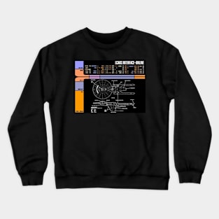 Library Computer Readout Showing Fictional Star Ship Crewneck Sweatshirt